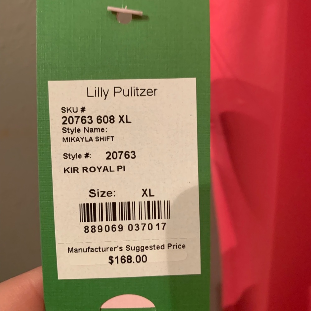 Lilly Pulitzer hot pink scalloped edge dress